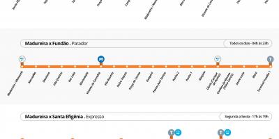 வரைபடம் BRT TransCarioca நிலையங்கள்