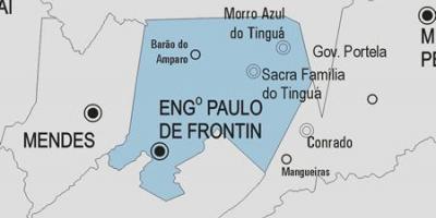 வரைபடம் Engenheiro Paulo de Frontin நகராட்சி