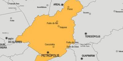 வரைபடம் Petrópolis நகராட்சி