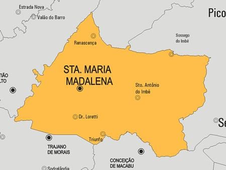வரைபடம் சாண்டா மரியா Madalena நகராட்சி