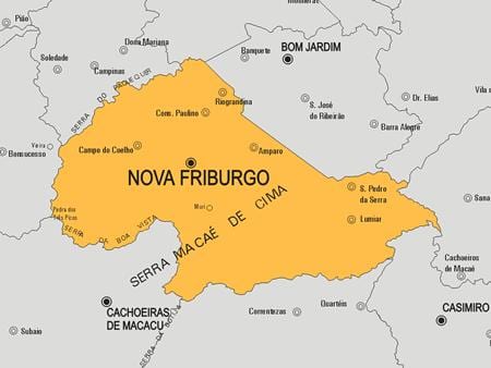 வரைபடம் நோவா Friburgo நகராட்சி