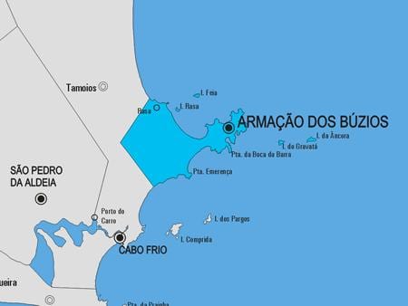 வரைபடம் Armação dos Búzios நகராட்சி