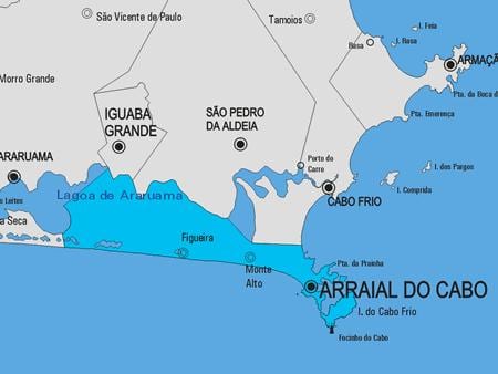 வரைபடம் Arraial செய்ய கோபோ நகராட்சி