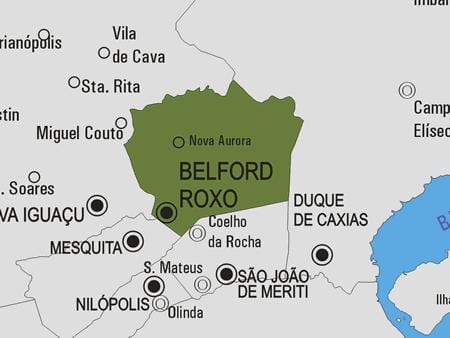 வரைபடம் Belford Roxo நகராட்சி