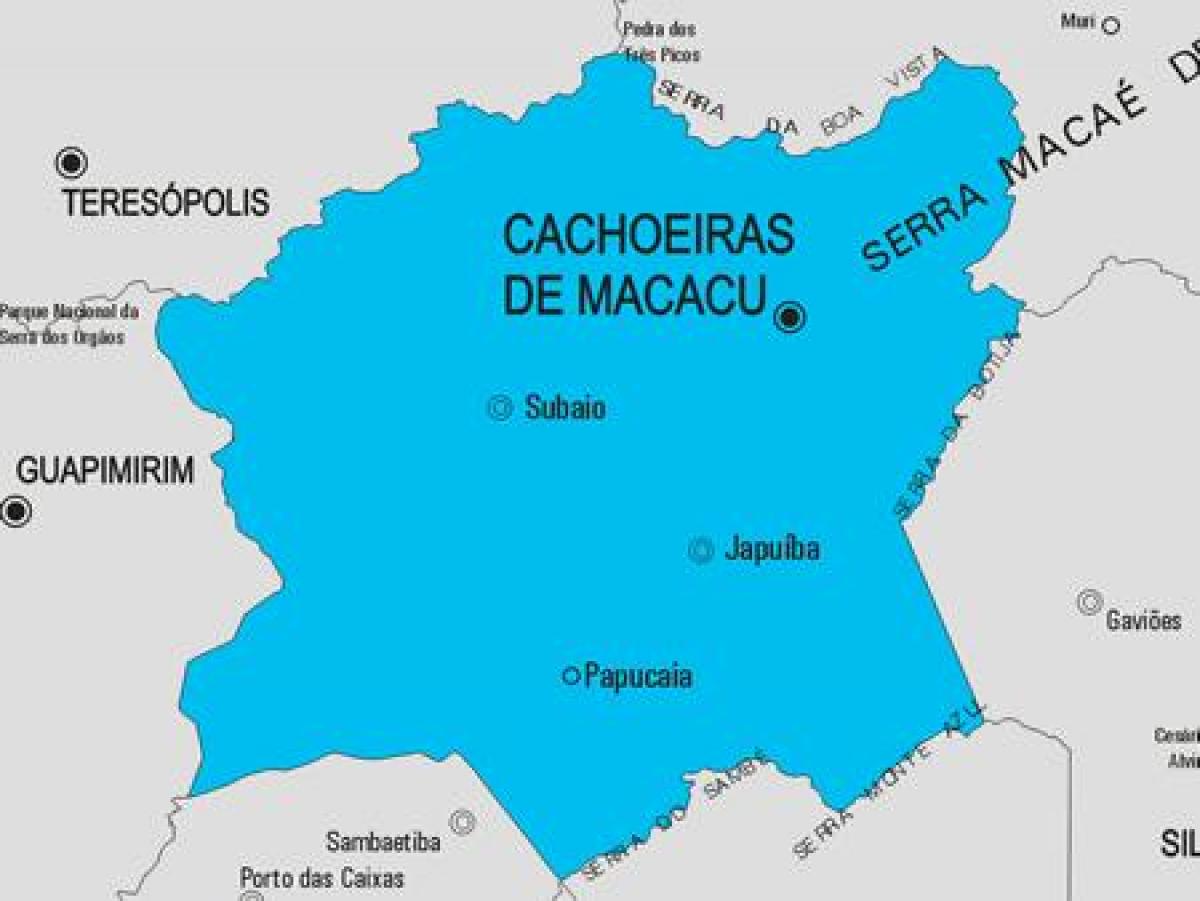 வரைபடம் Cachoeiras டி Macacu நகராட்சி