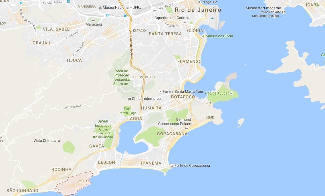 வரைபடம் favela Vidigal
