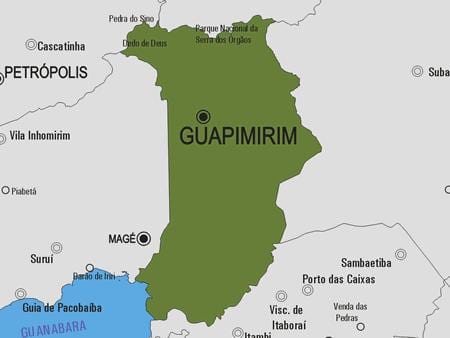 வரைபடம் Guapimirim நகராட்சி