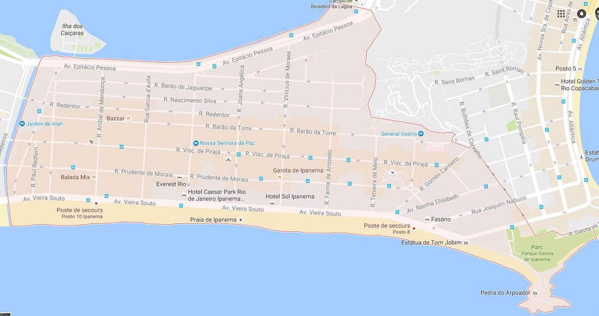 வரைபடம் Ipanema