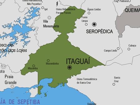 வரைபடம் Itaguaí நகராட்சி