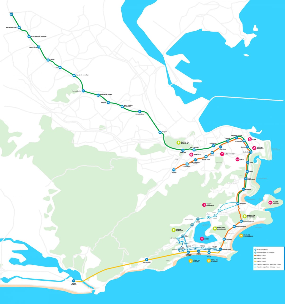 வரைபடம் métro ரியோ டி ஜெனிரோ