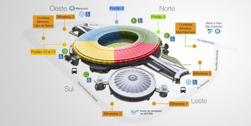 வரைபடம் Maracana அரங்கம்