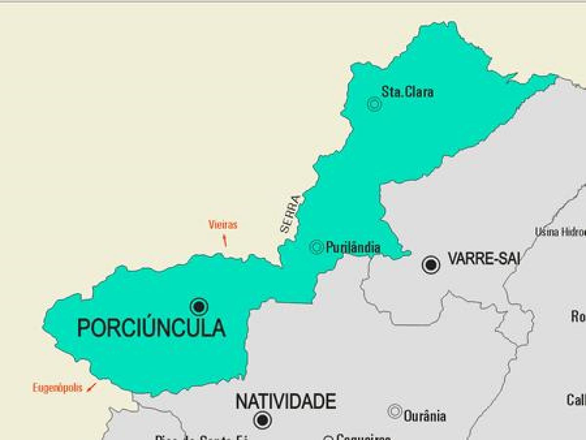 வரைபடம் Porciúncula நகராட்சி