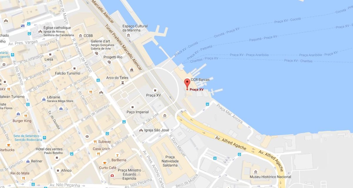 வரைபடம் Praça Quinze