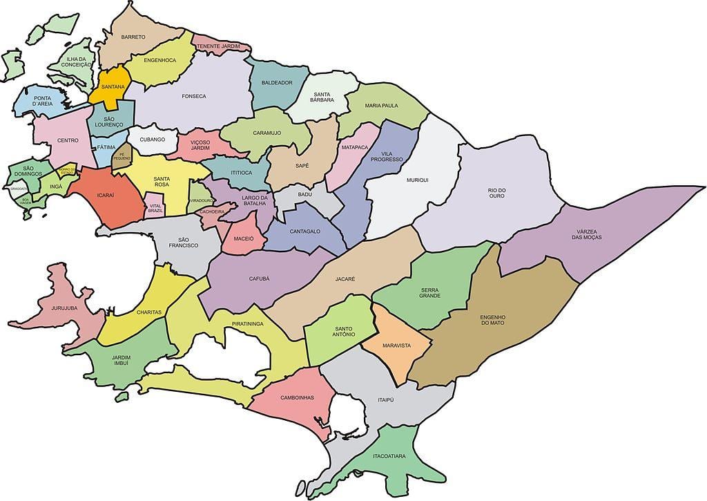 வரைபடம் Quartiers அணு