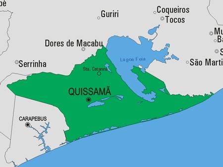 வரைபடம் Quissamã நகராட்சி