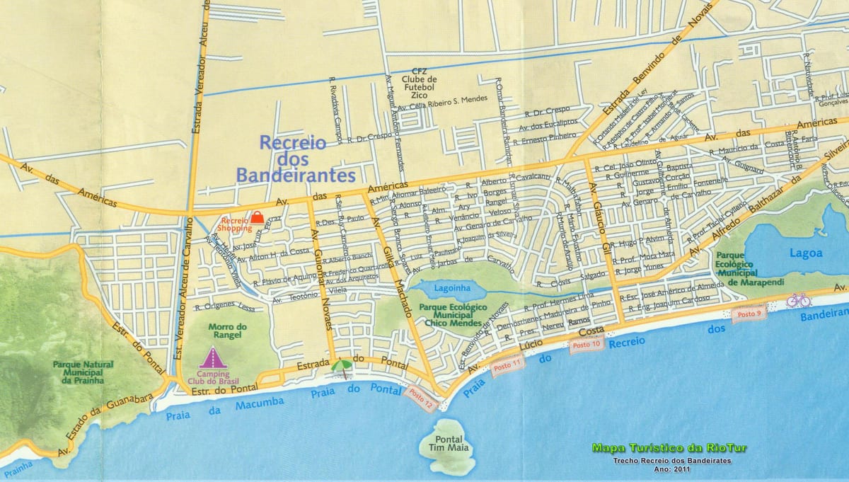 வரைபடம் Recreio கடற்கரை