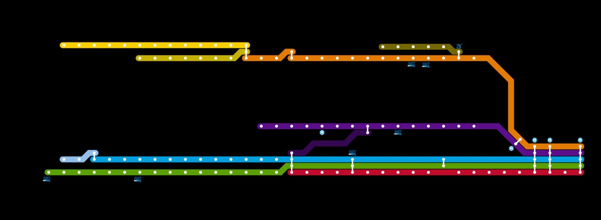வரைபடம் SuperVia ரியோ - கோடுகள்