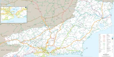 வரைபடம் சாலைகள் மாநில ரியோ டி ஜெனிரோ