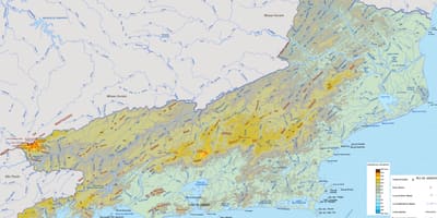 வரைபடம் நிவாரண மாநில ரியோ டி ஜெனிரோ