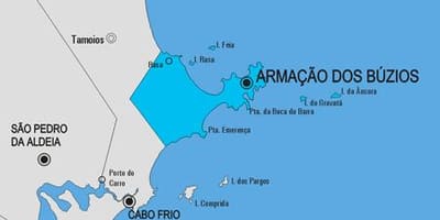 வரைபடம் Armação dos Búzios நகராட்சி