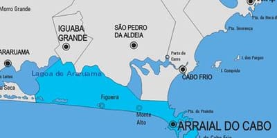 வரைபடம் Arraial செய்ய கோபோ நகராட்சி