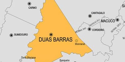 வரைபடம் Duas Barras நகராட்சி