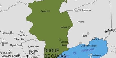 வரைபடம் Duque de Caxias நகராட்சி