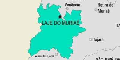 வரைபடம் Laje செய்ய Muriaé நகராட்சி