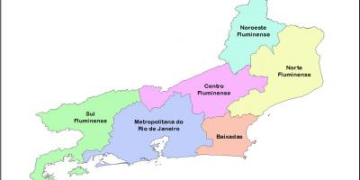 வரைபடம் mesoregions ரியோ டி ஜெனிரோ