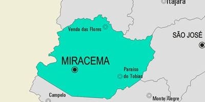 வரைபடம் Miracema நகராட்சி