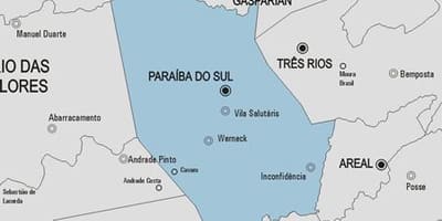 வரைபடம் Paraíba do Sul நகராட்சி
