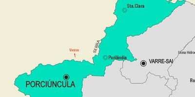 வரைபடம் Porciúncula நகராட்சி