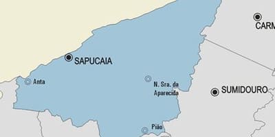 வரைபடம் Sapucaia நகராட்சி